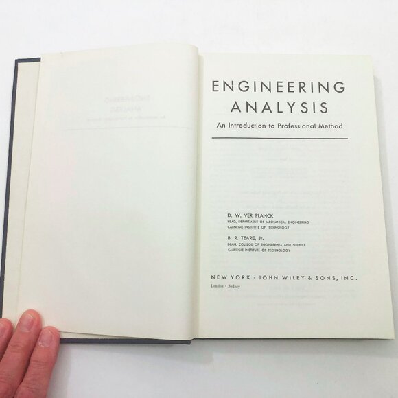 Engineering Analysis An Introduction To Professional Method Planck/Teare - Picture 6 of 11